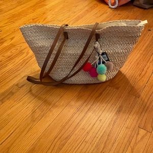 Atmosphere Beach Straw Tote Bag